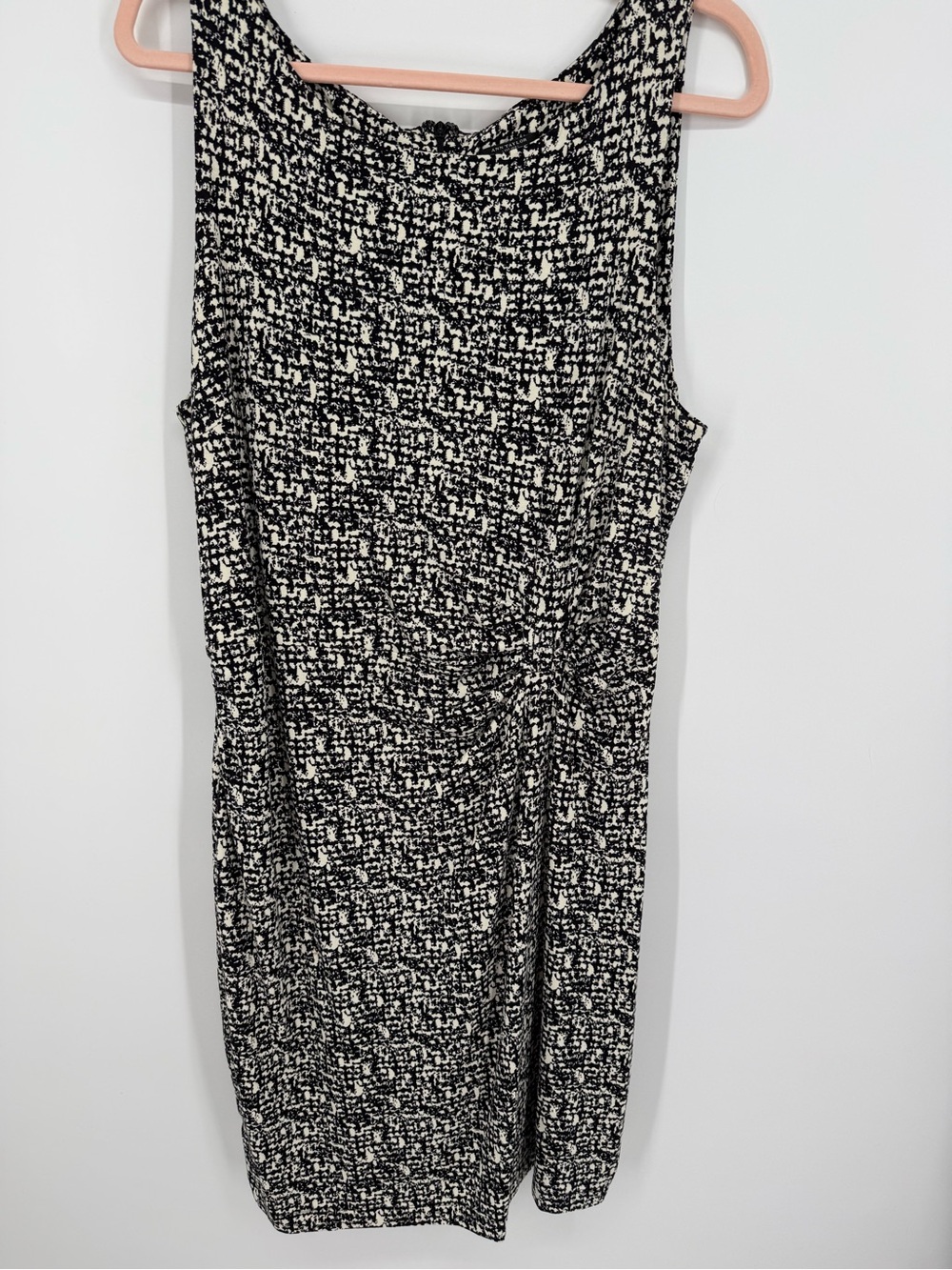 Ann Taylor Women Faux‎ Wrap Dress Geometric Print, Black/White Sheath 14P